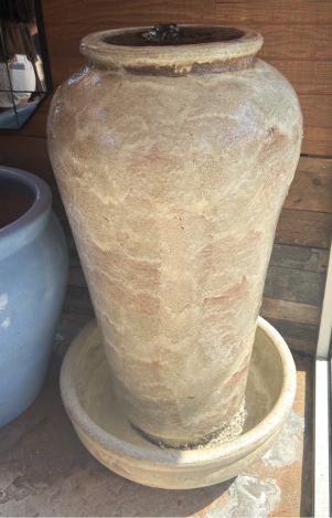 Anzio Urn Fountain ceramic planter at Casa Del Lobo